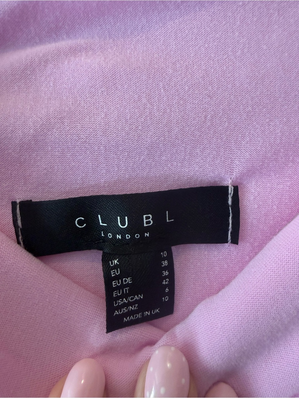 Club L London- LITA- Pink Twisted Asymmetric Maternity Maxi Dress - Picture 5 of 7